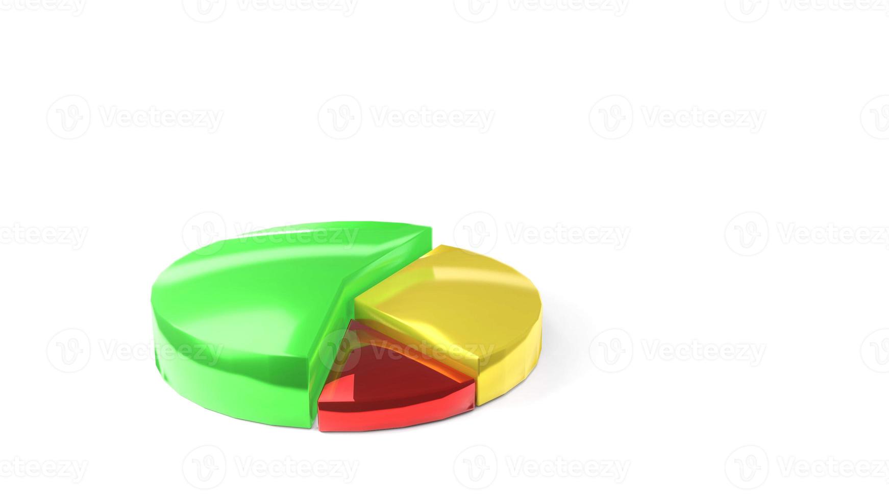 3d business  Graph and diagram chart business concept. photo