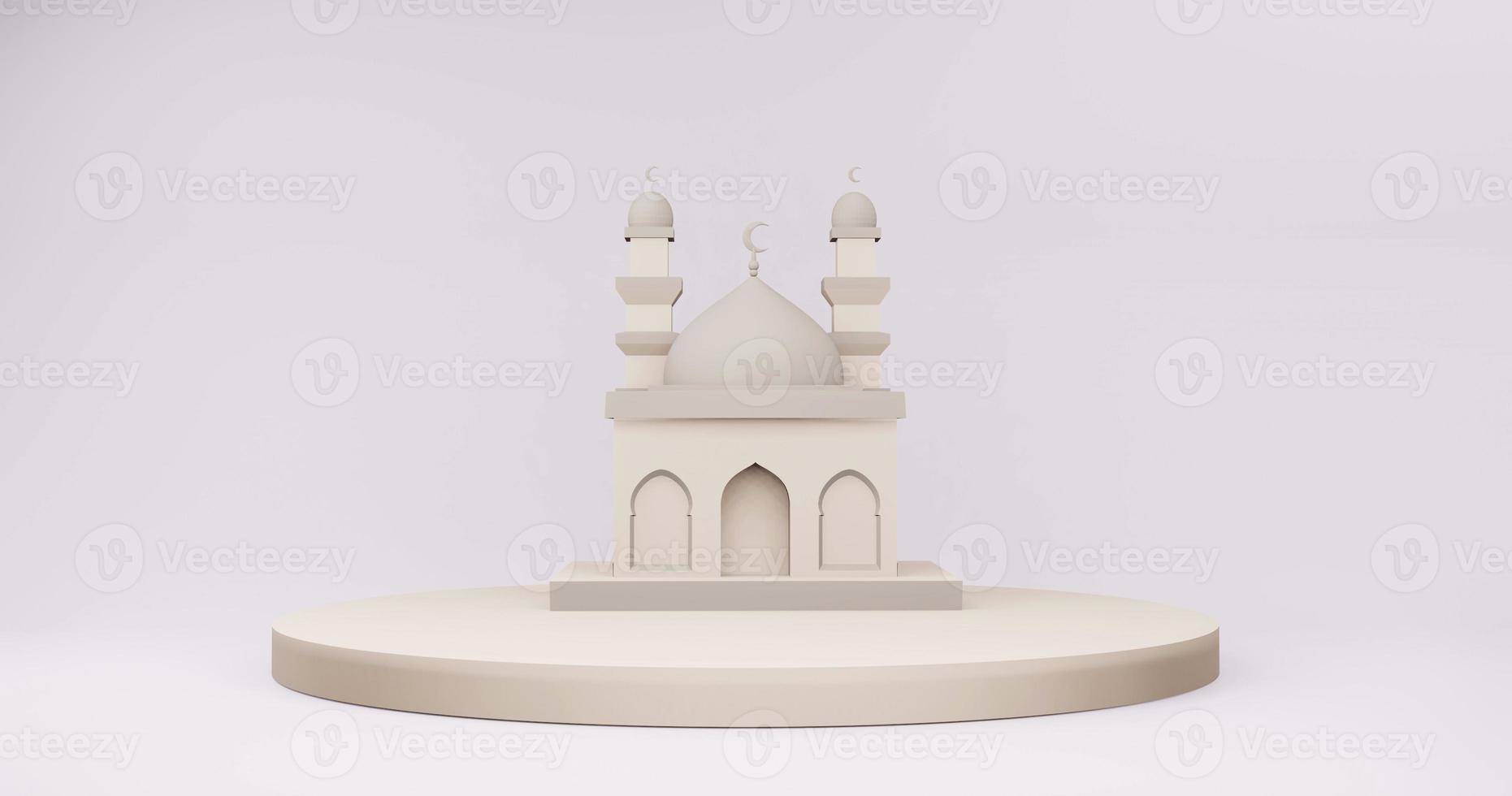 mosque Islamic display 3d illustration 3D rendering photo