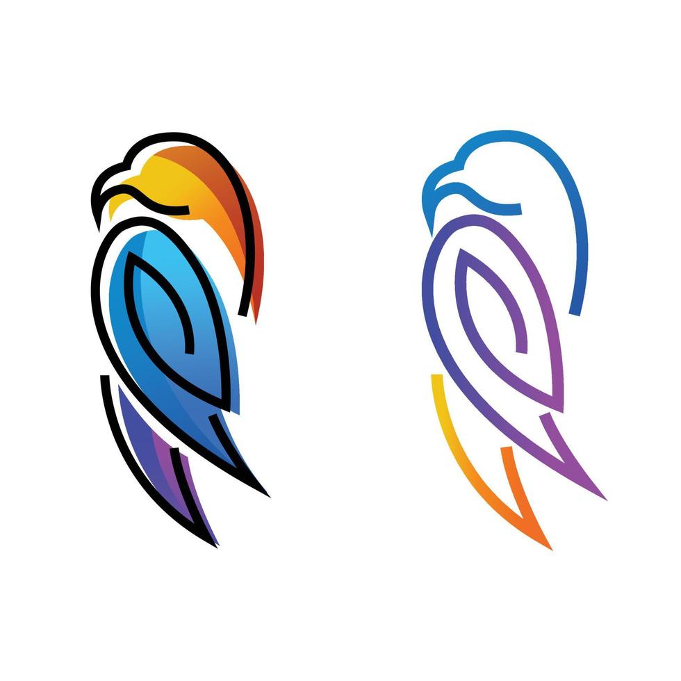 diseño de logotipo moderno minimalista de pájaro vector