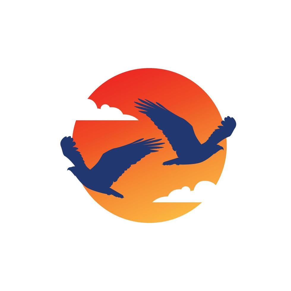Two Eagle Logo Design Templates vector