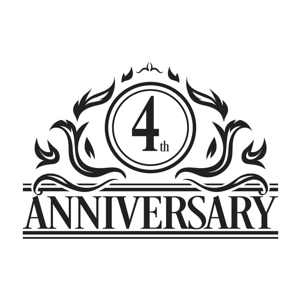 Luxury Anniversary Logo illustration vector