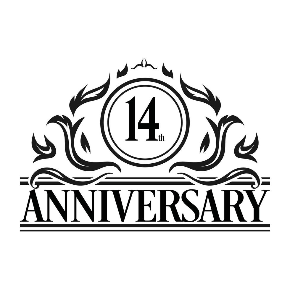 Luxury Anniversary Logo illustration vector