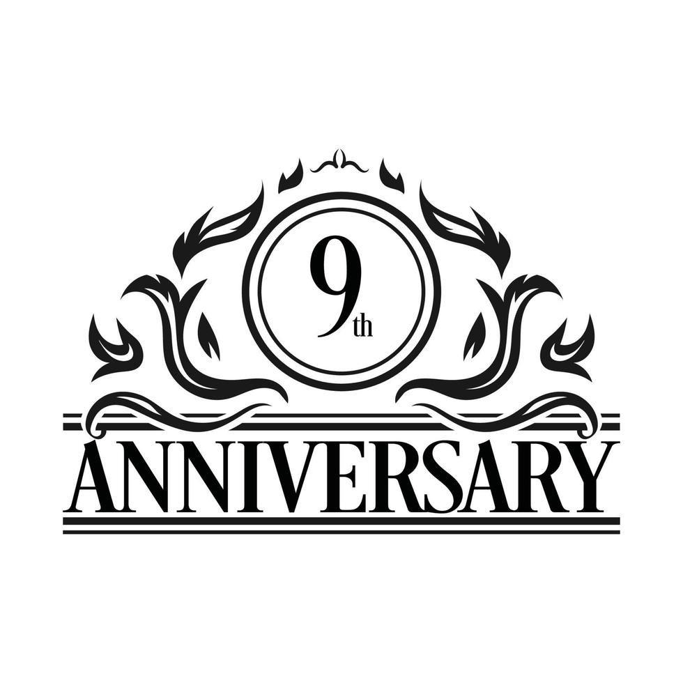 Luxury Anniversary Logo illustration vector