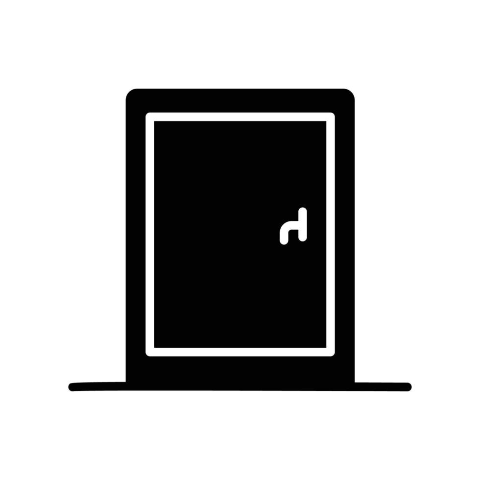 Door icon. glyph style. silhouette. simple design editable. Design template vector