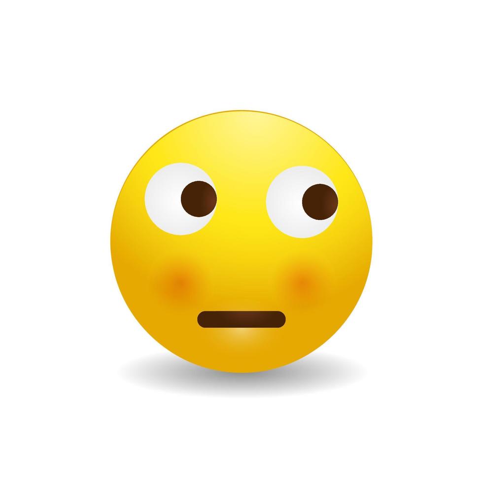 Thinking Emoji Cartoon Face vector
