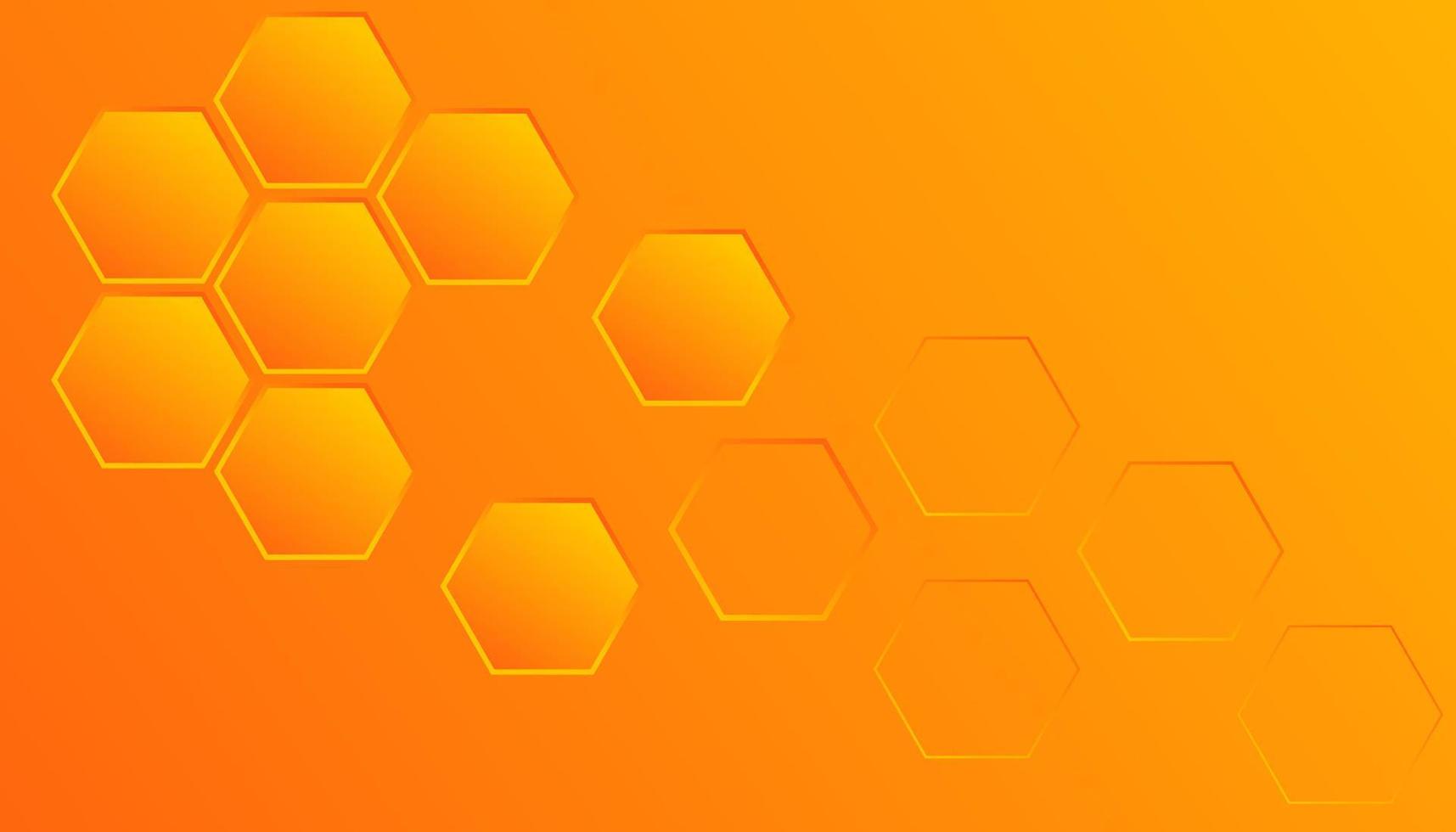 Yellow, orange beehive background. Honeycomb, bees hive cells background. vector