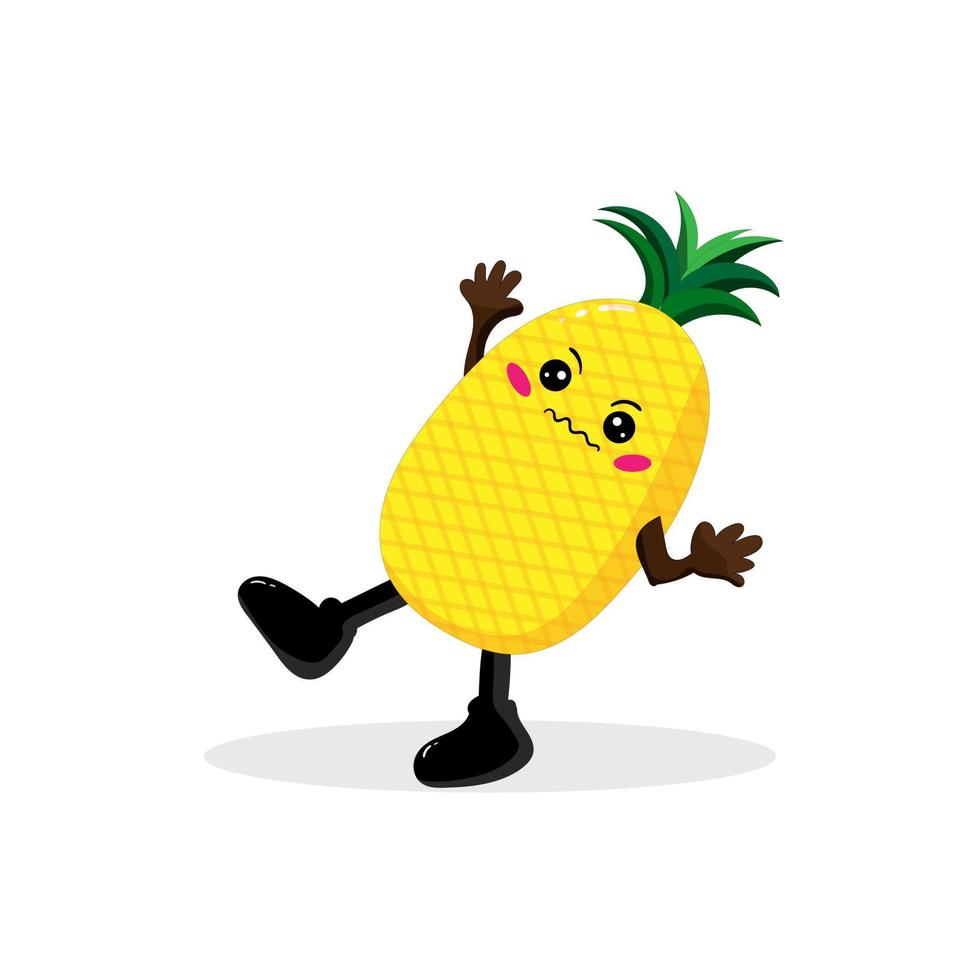 pineapple cute character slips vector