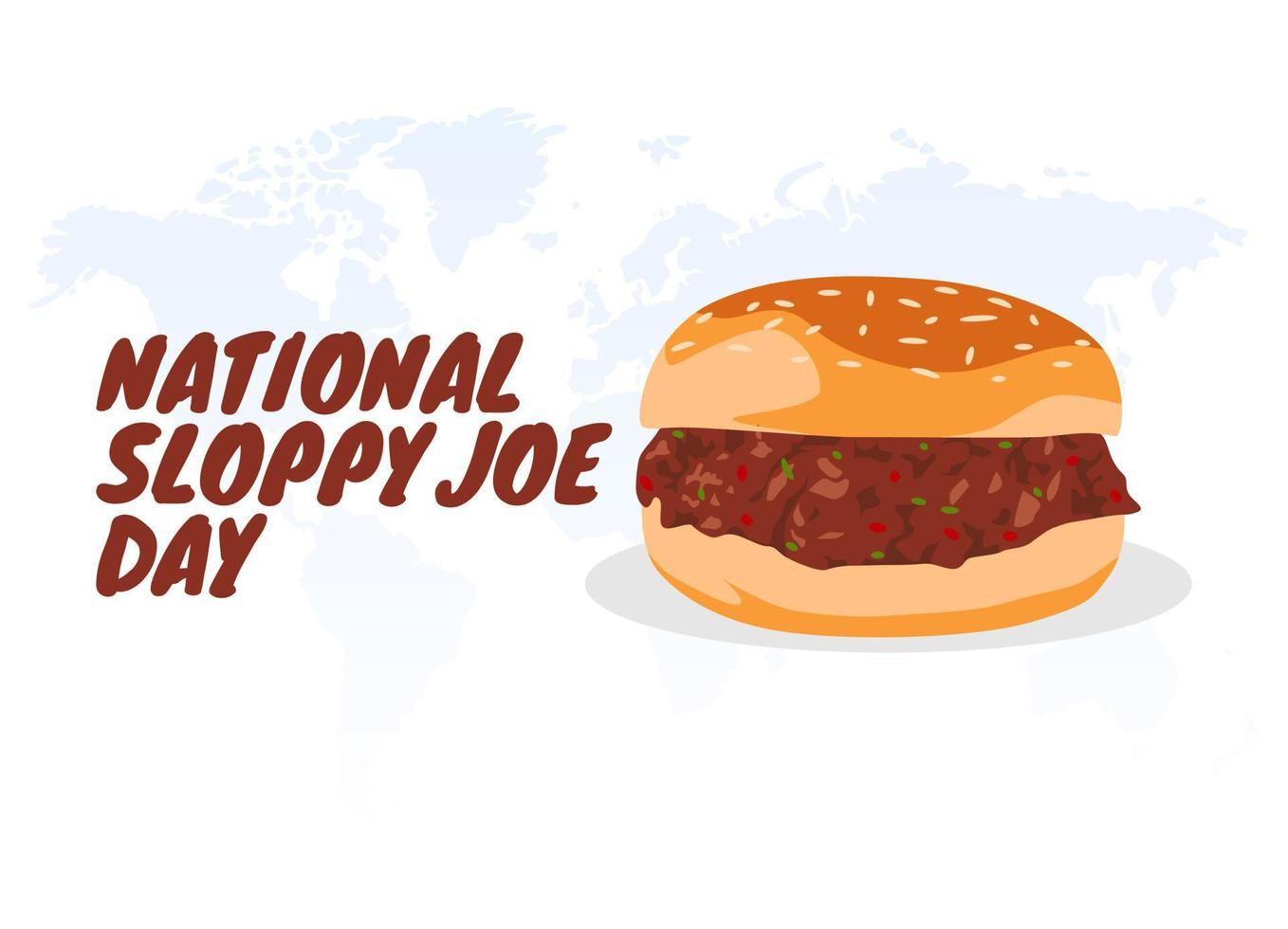 vector graphic of national sloppy joe day good for national sloppy joe