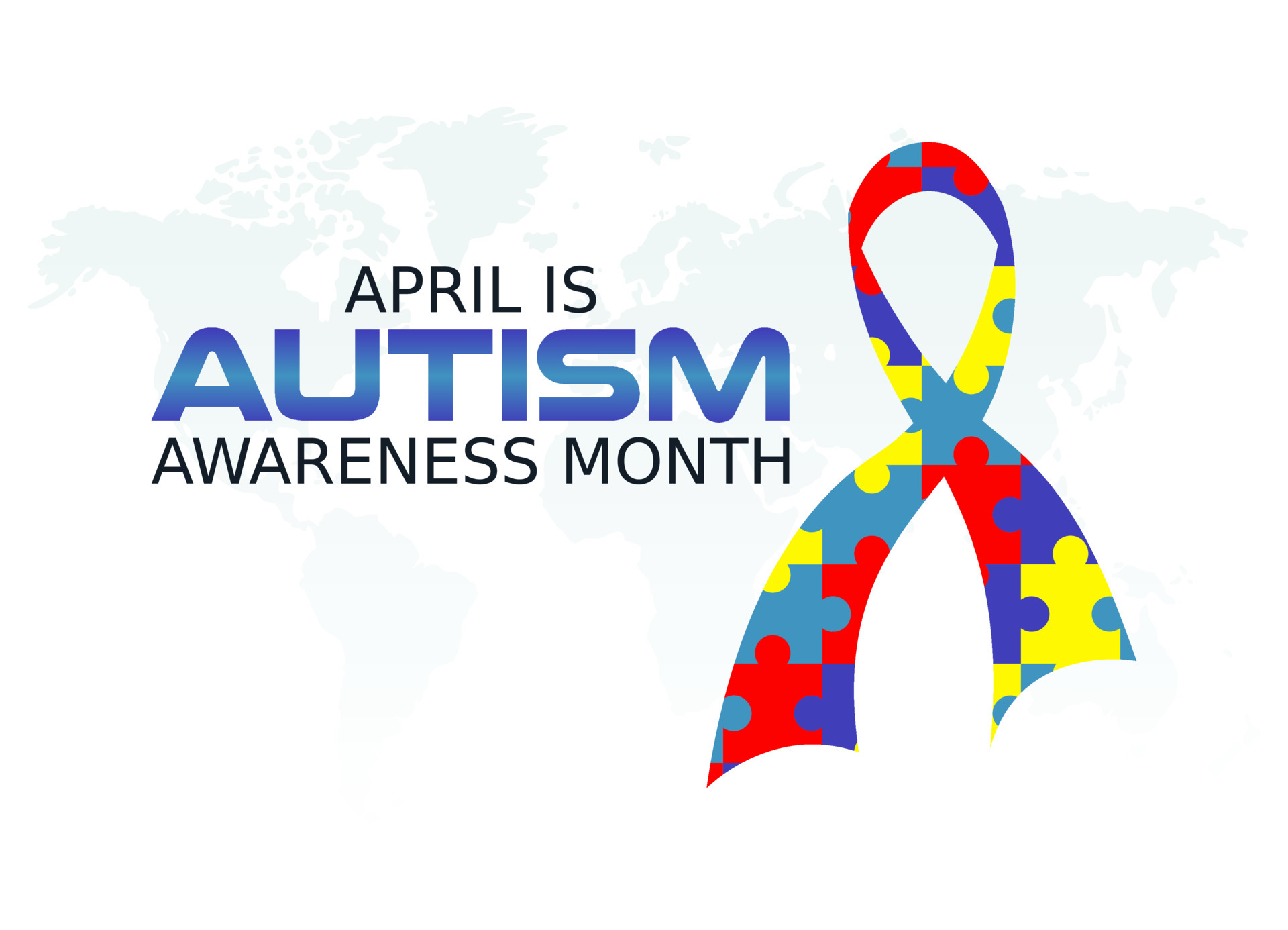 vector graphic of autism awareness month good for autism awareness