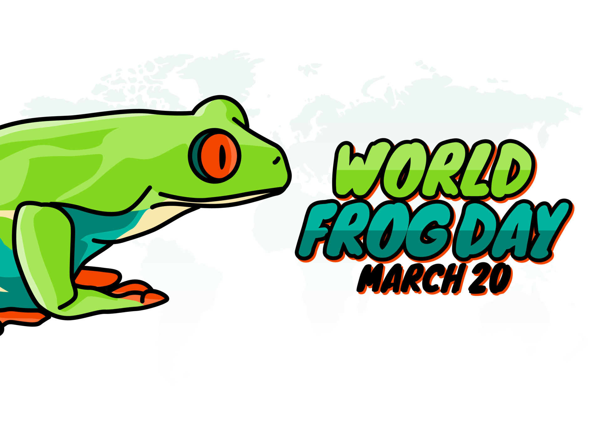 vector graphic of world frog day good for world frog day celebration