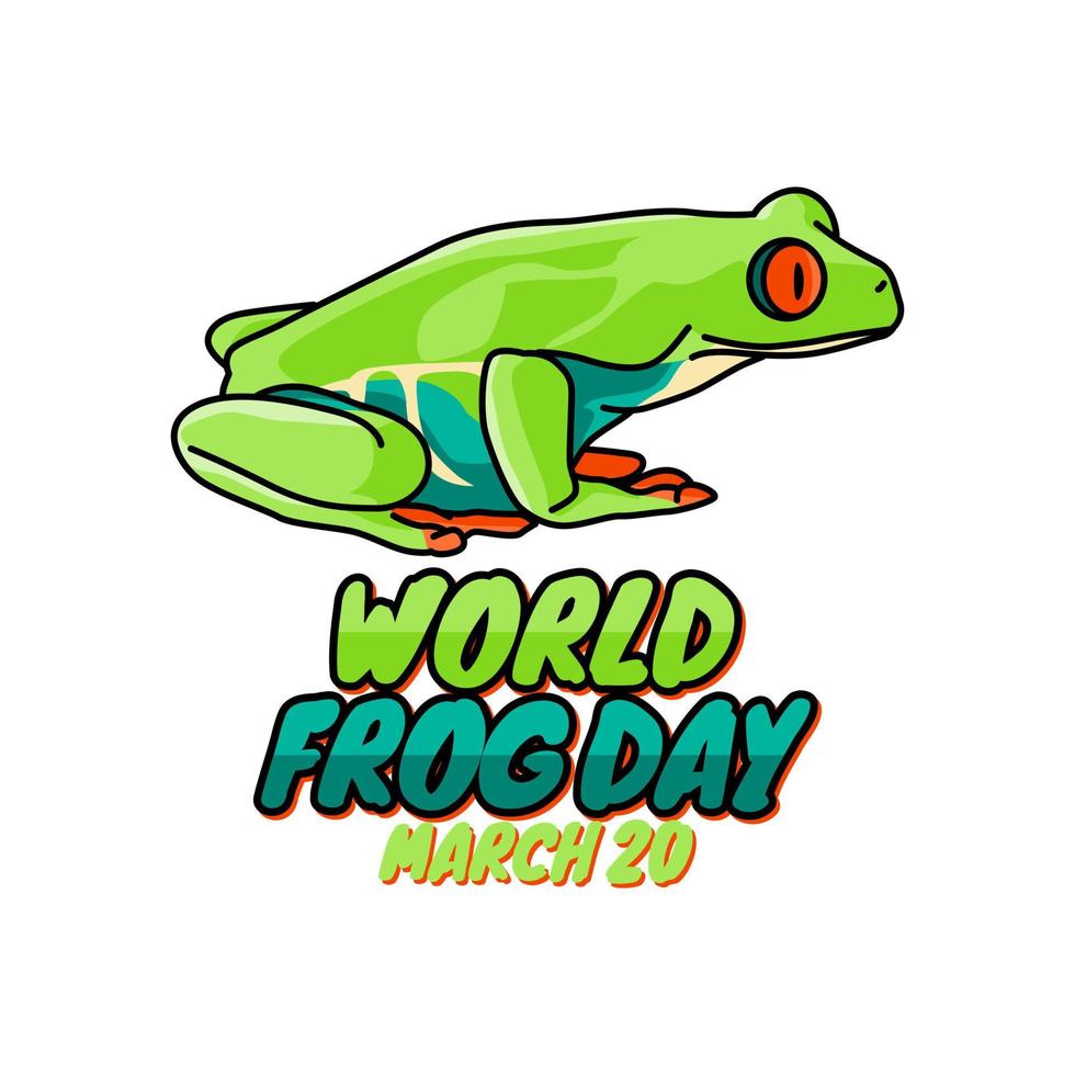 vector graphic of world frog day good for world frog day celebration