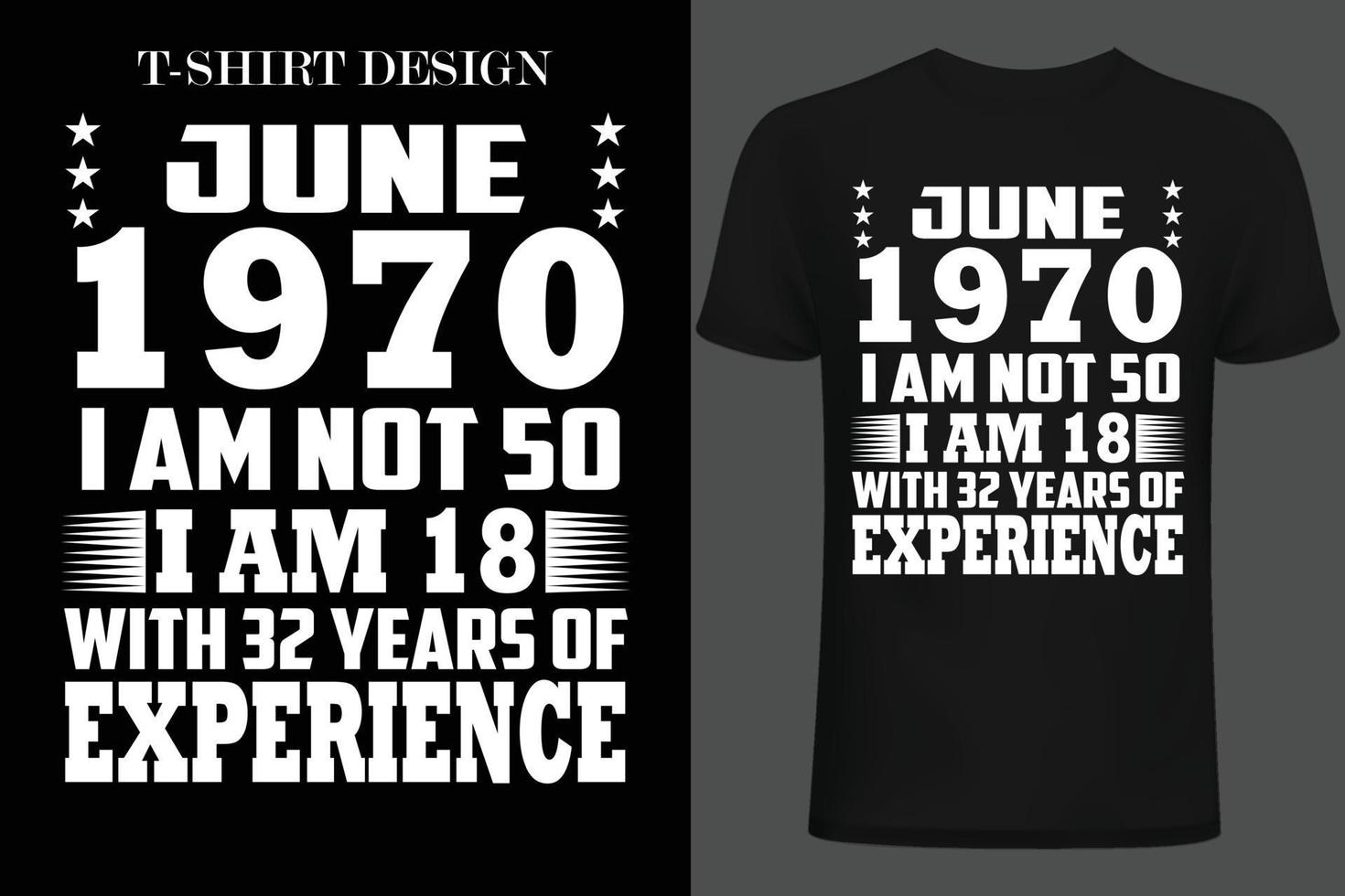 junio de 1970 no tengo 50 tengo 18 con 32 años de experiencia vector