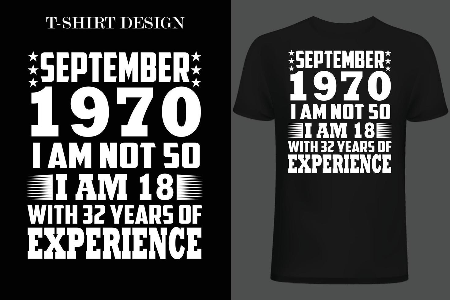 septiembre 1970 no tengo 50 tengo 18 con 32 años de experiencia vector
