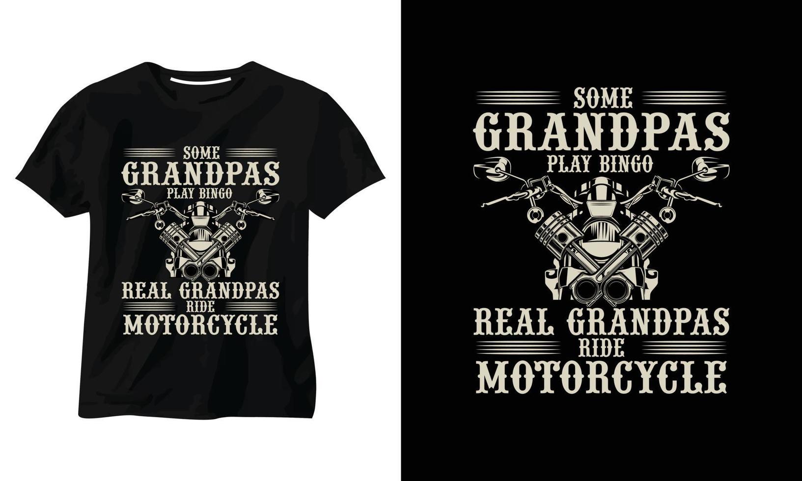 algunos abuelos juegan bingo abuelos reales montan motocicleta diseño de camiseta vector