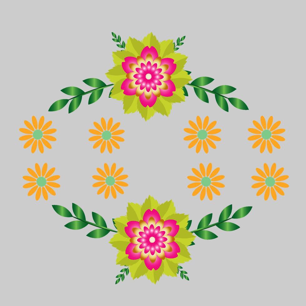 Colored  Flowers vector
