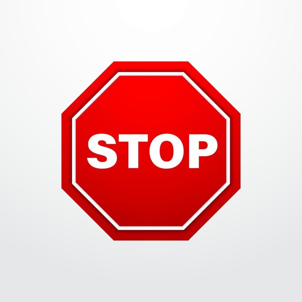 Stop sign vector design, template symbol and icon of do not enter area