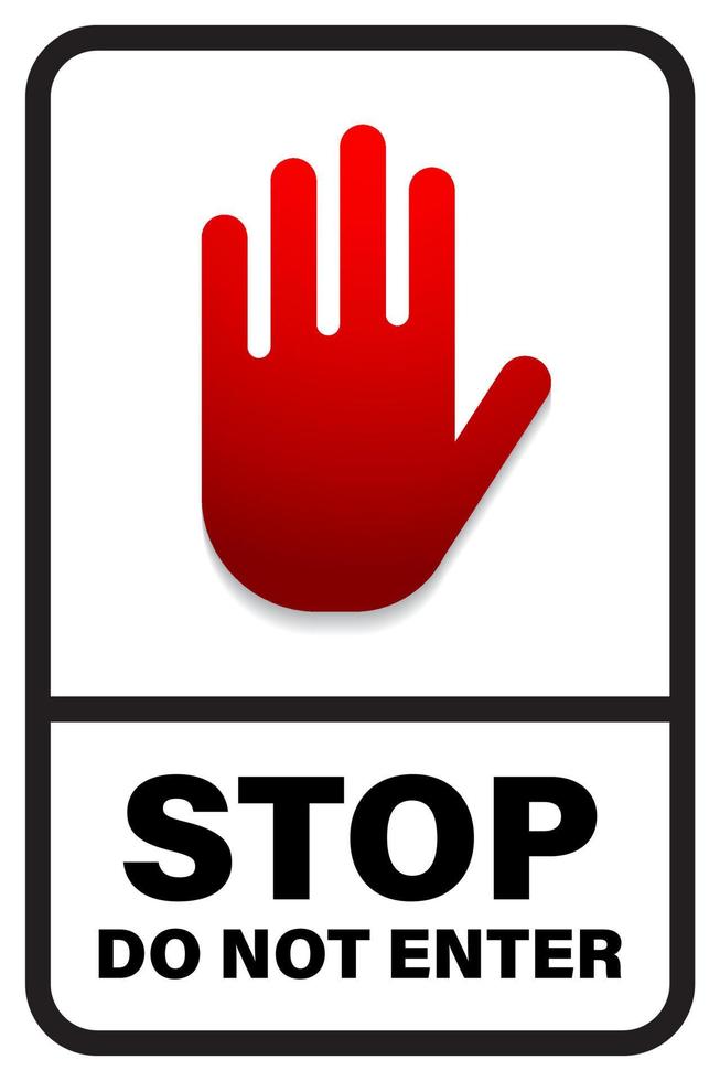 Stop sign vector design, template symbol and icon of do not enter area