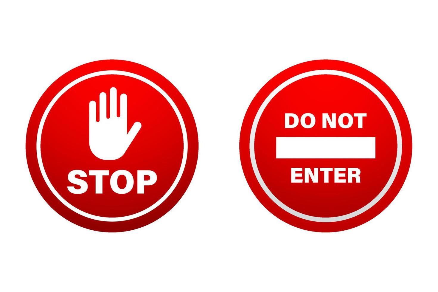 Stop sign vector design, template symbol and icon of do not enter area