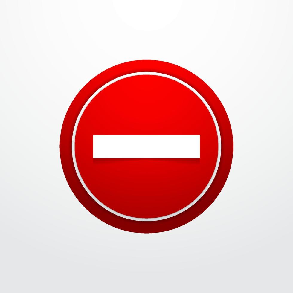 Stop sign vector design, template symbol and icon of do not enter area