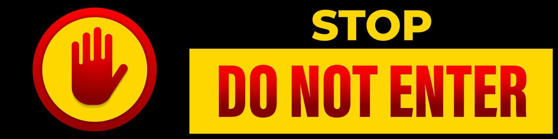 Stop sign vector design, template symbol and icon of do not enter area
