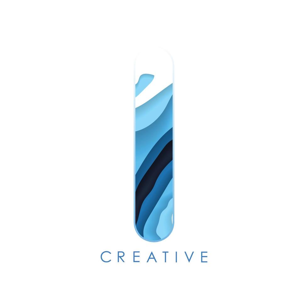 Logo I Letter Design with Fonts and Creative Letters. vector