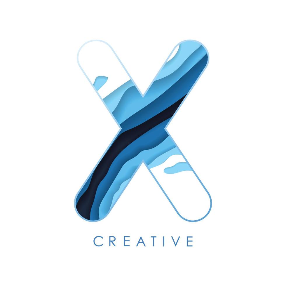 logo x diseño de letras con fuentes y letras creativas. vector