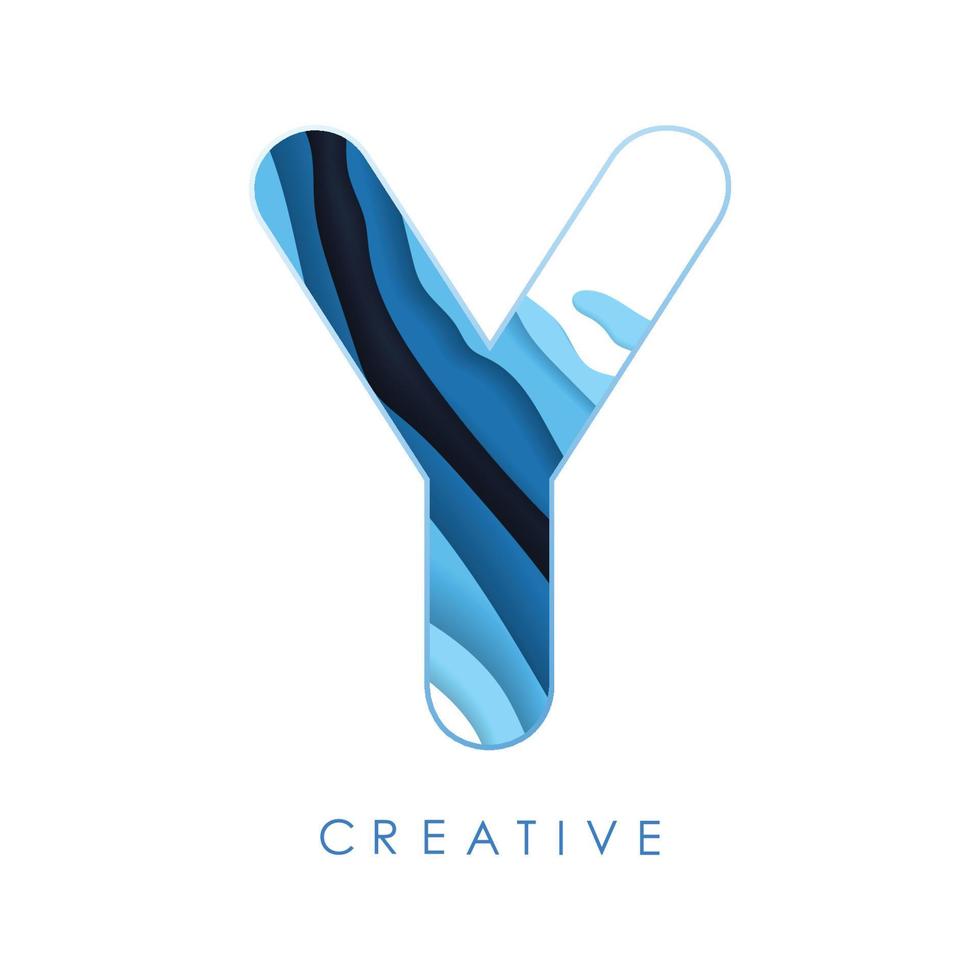 Logo Y Letter Design with Fonts and Creative Letters. vector