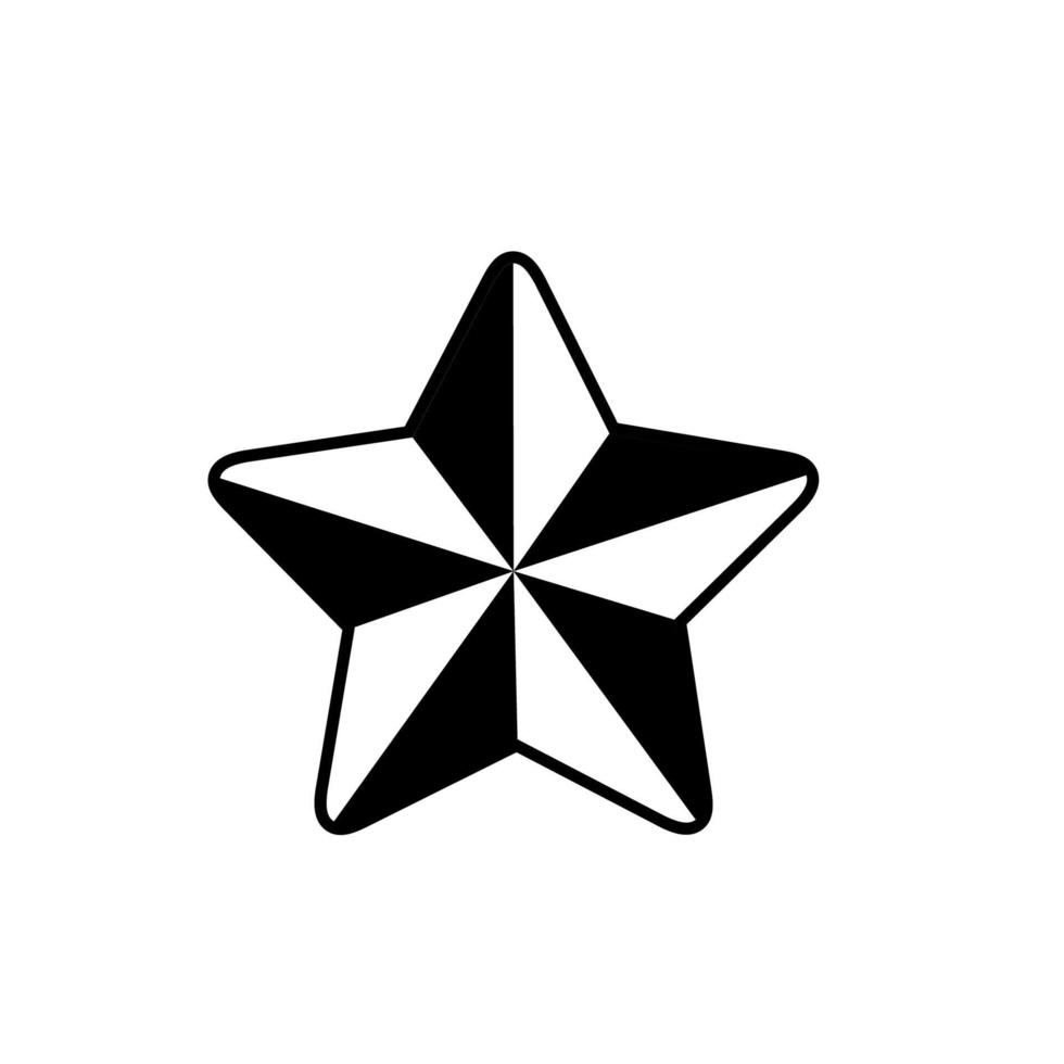 icono de estrella vector sobre un fondo blanco