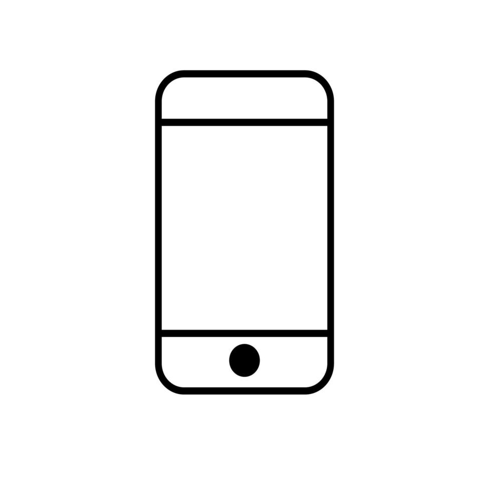 Vector icon of a telephone. Line smartphone symbol. Trendy phone line flat ui sign design. Thin linear smartphone graphic pictogram for web sites, mobile applications. Logo illustration. Eps10. simple