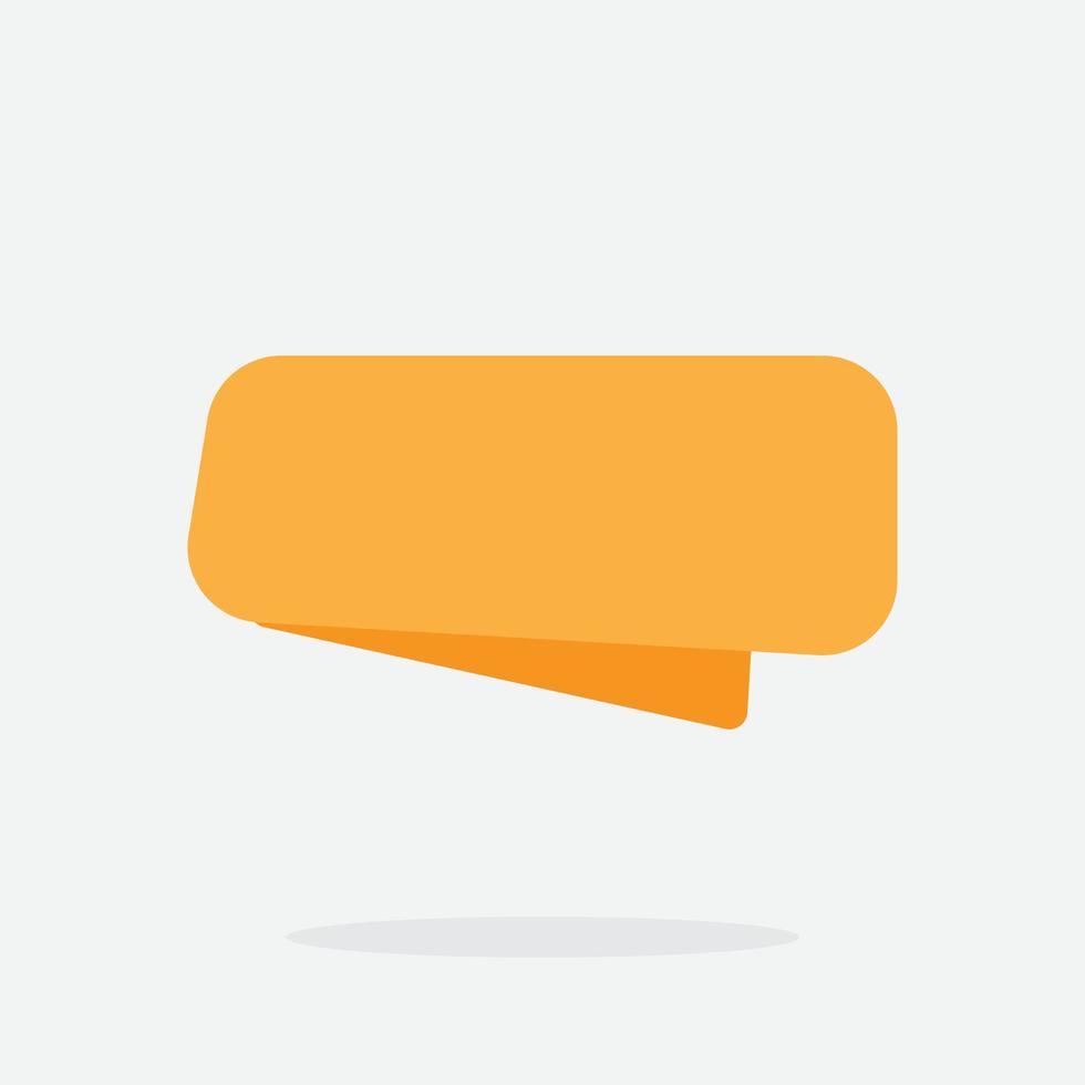 Free Vector Speech Bubble. Orange Color.