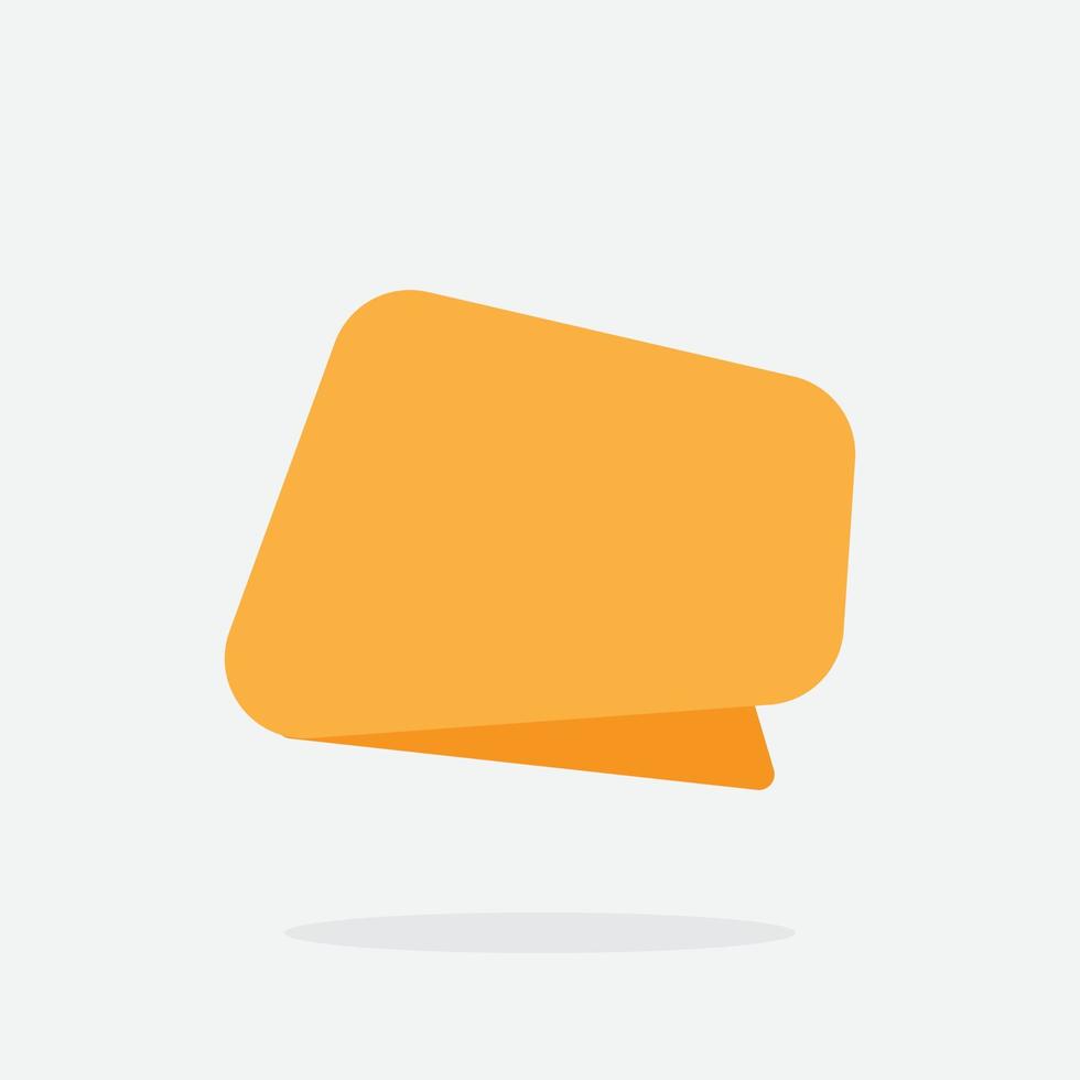 Free Vector Speech Bubble. Orange Color.