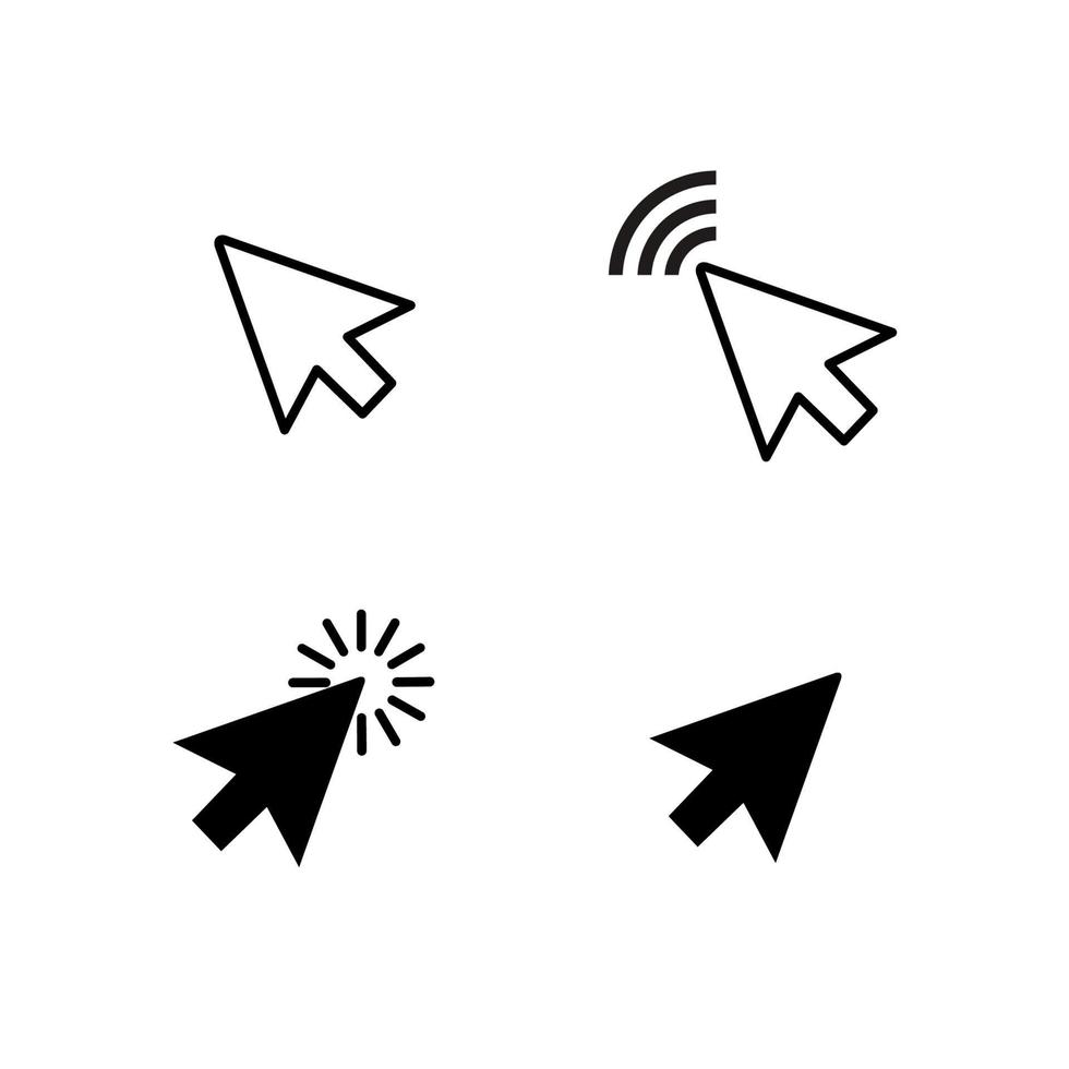 icono de línea de cursor. símbolo vectorial en estilo moderno y plano sobre fondo blanco. haga clic en la flecha vector