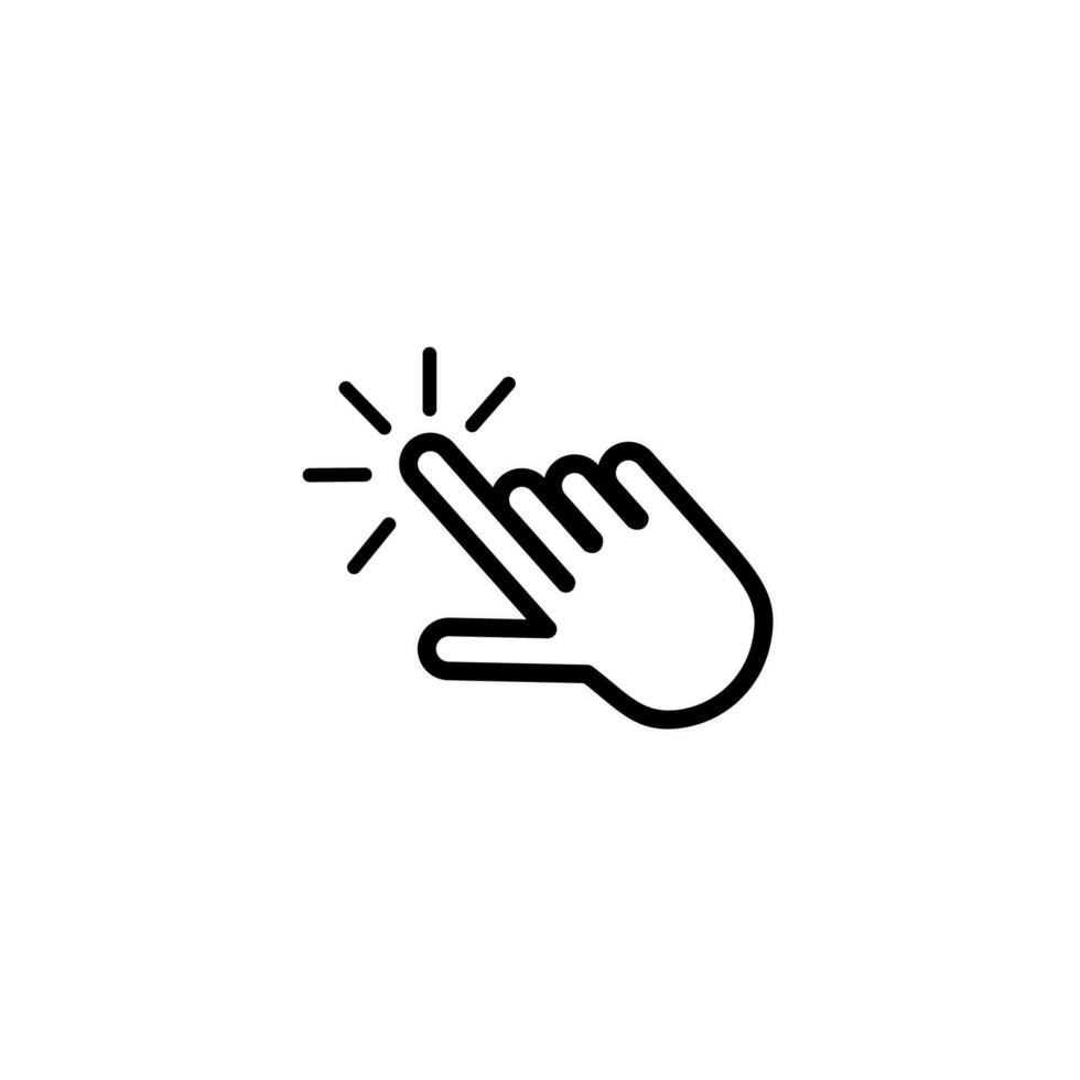 Hand click icon set. pointer icon vectors. hand cursor icon vectors