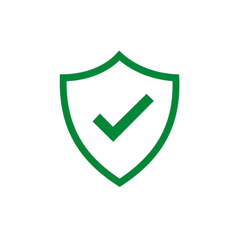 Elementos de plantilla de diseño de icono de marca de verificación de escudo vector