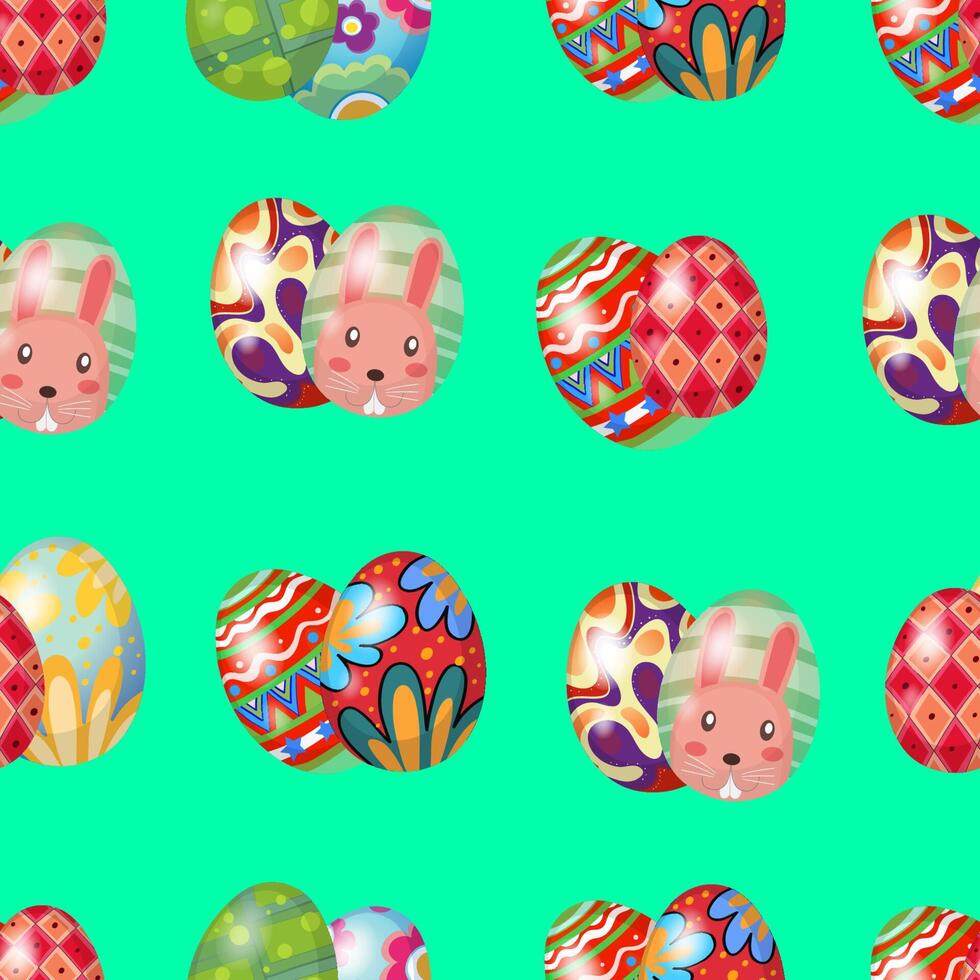 Various color easter eggs design seamless pattern vector