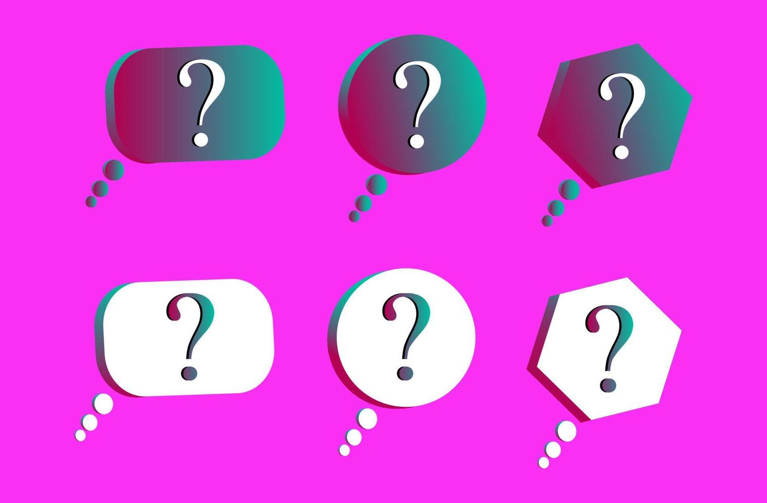 3d colorful speech bubble chat icon collection set vector