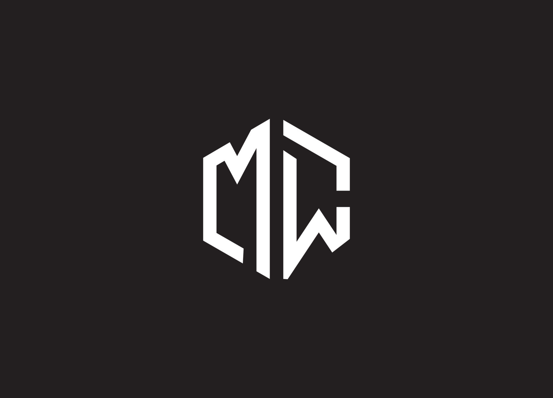 Gm monogram logo with abstract shapes in modern Vector Image