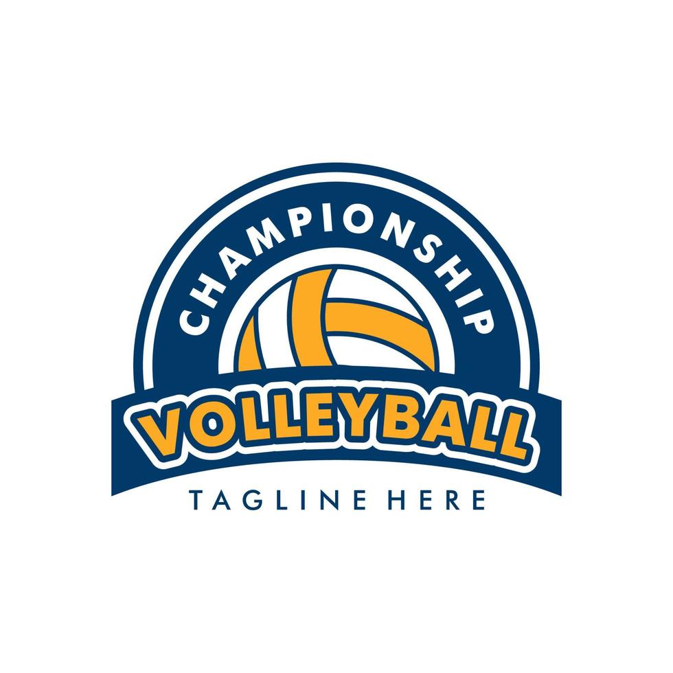 plantillas de diseño de vectores de logotipo de voleibol