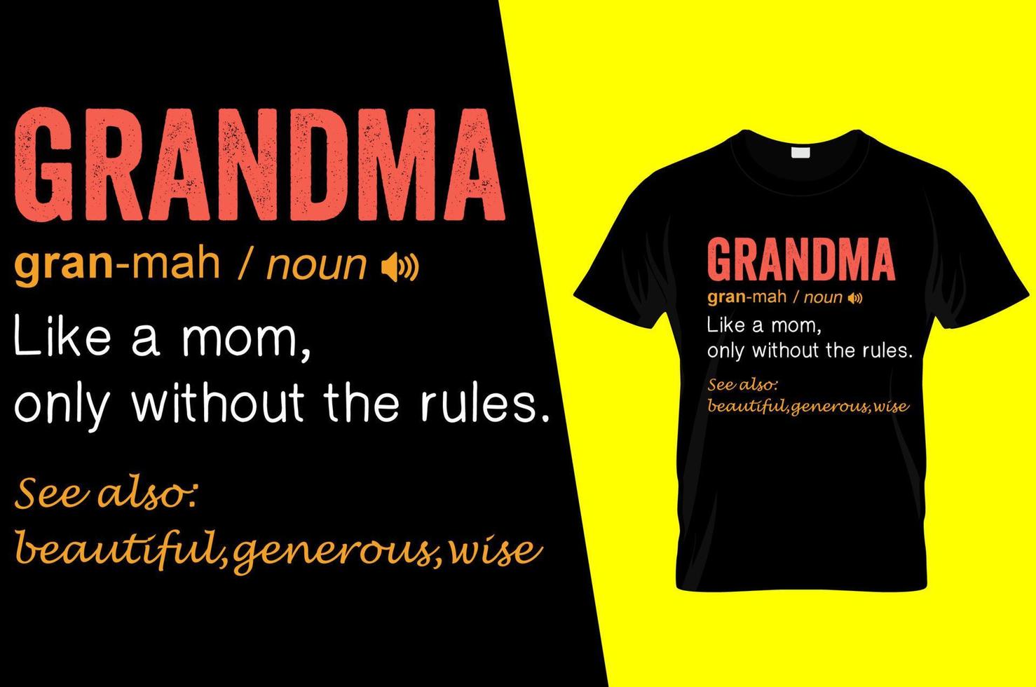 Grandma funny definition t shirt design vector