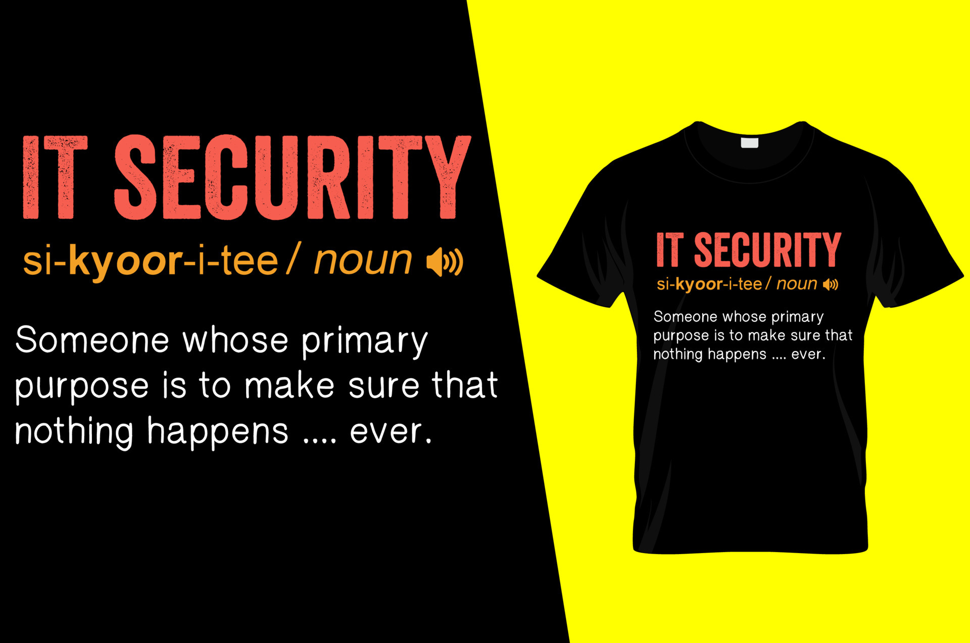 IT security funny definition t shirt design 6309832 Vector Art at Vecteezy