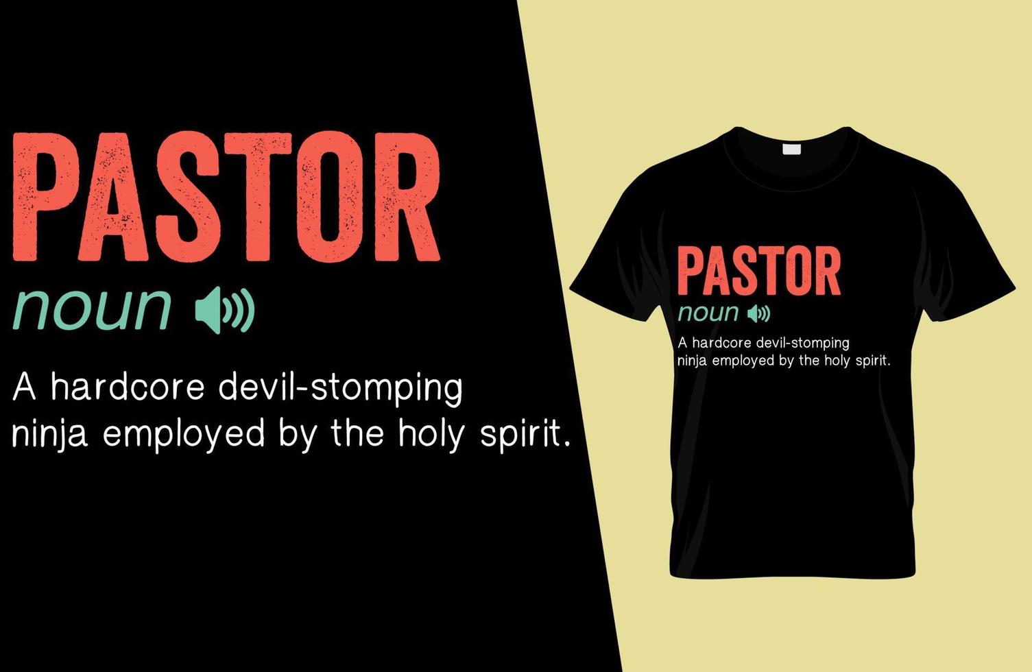 Pastor funny definition t shirt design vector