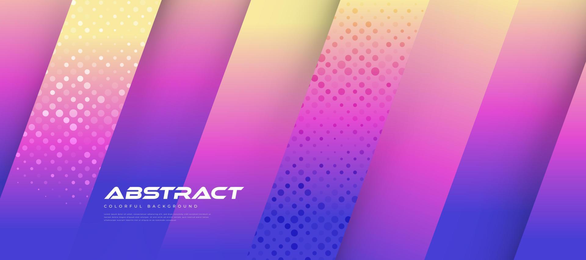 Abstract Colorful Geometric Shape Background with Halftone Style and 3D Effect. Colorful Gradient Background  Design for Poster or Banner vector