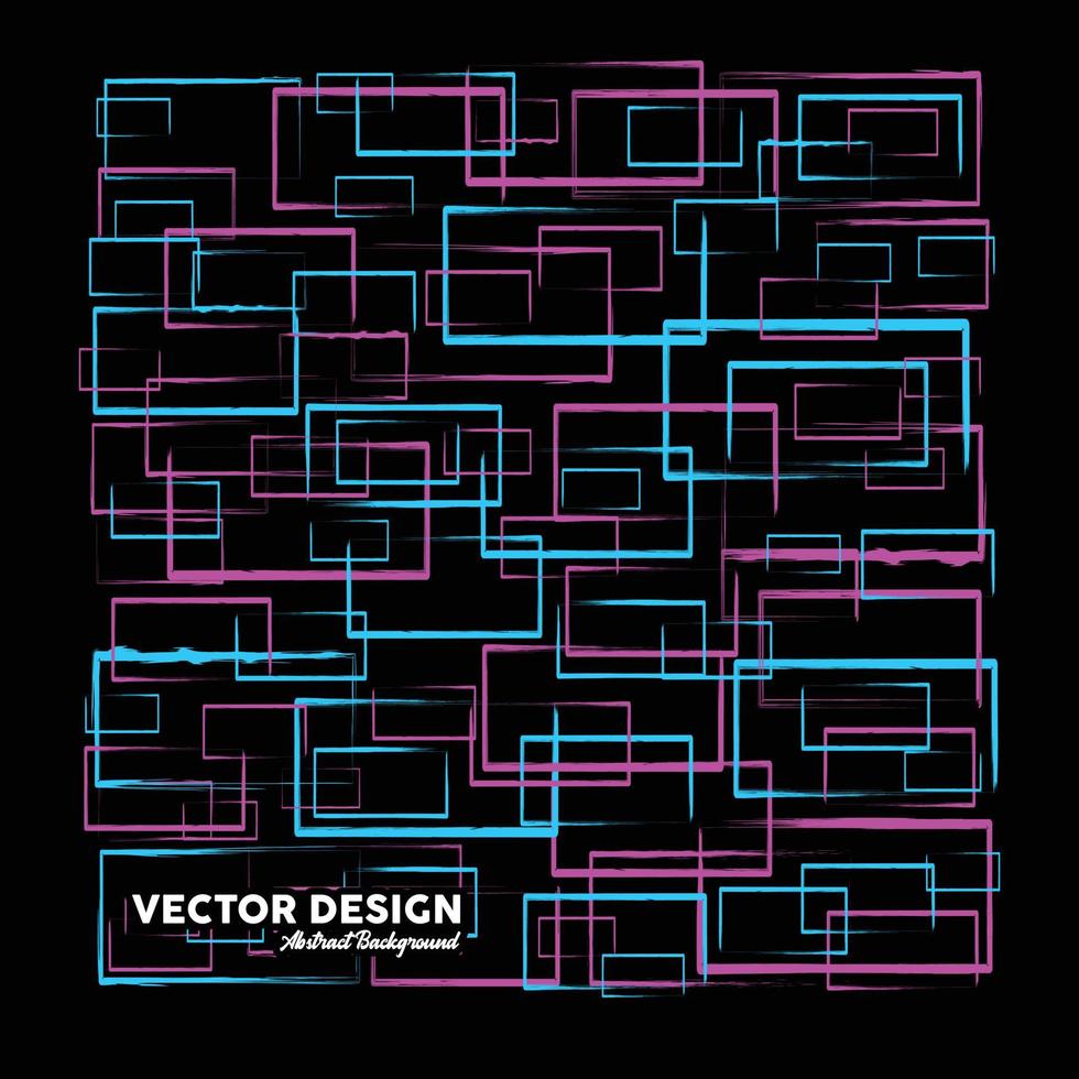 Modern abstract background in pink and blue colors made of random rectangular shapes. Vector illustration.