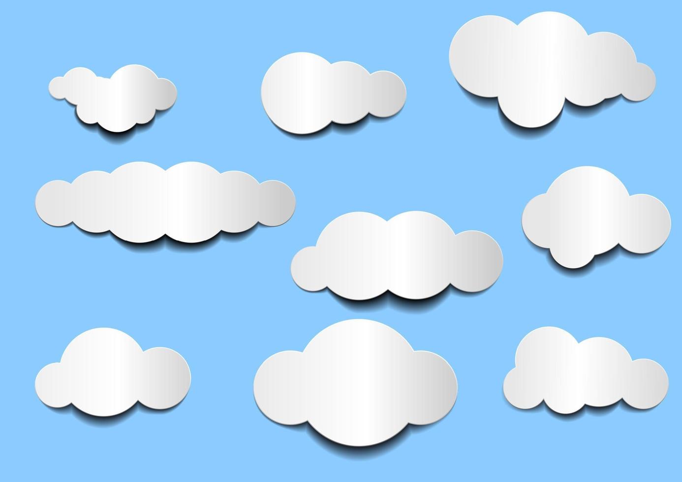 diseño de nubes aislado vector