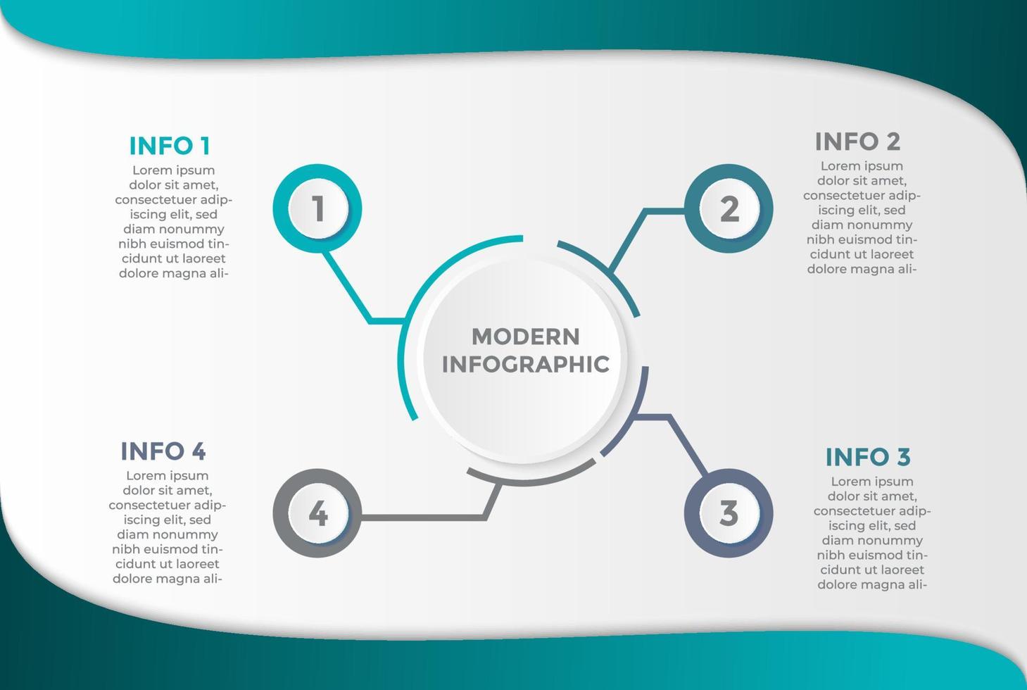 Business Data Visualization Process Chart Elements of Graph Diagram with Steps Options Parts or Processes Vector Infographics Business Template for Presentation