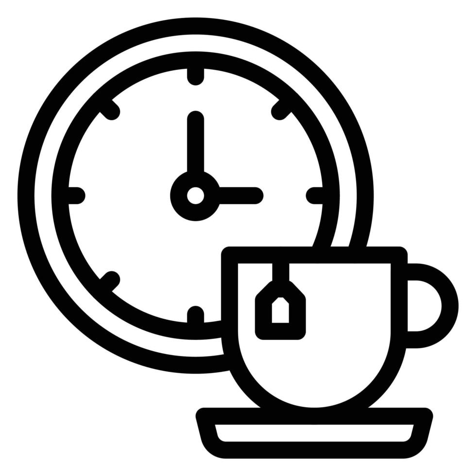 icono simple de la hora del té, editable, 48 píxeles vector