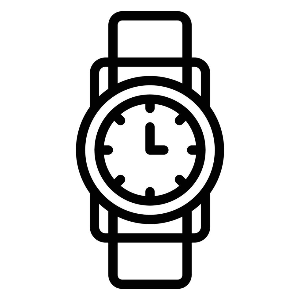 simple wristwatch icon, editable, 48 pixel vector