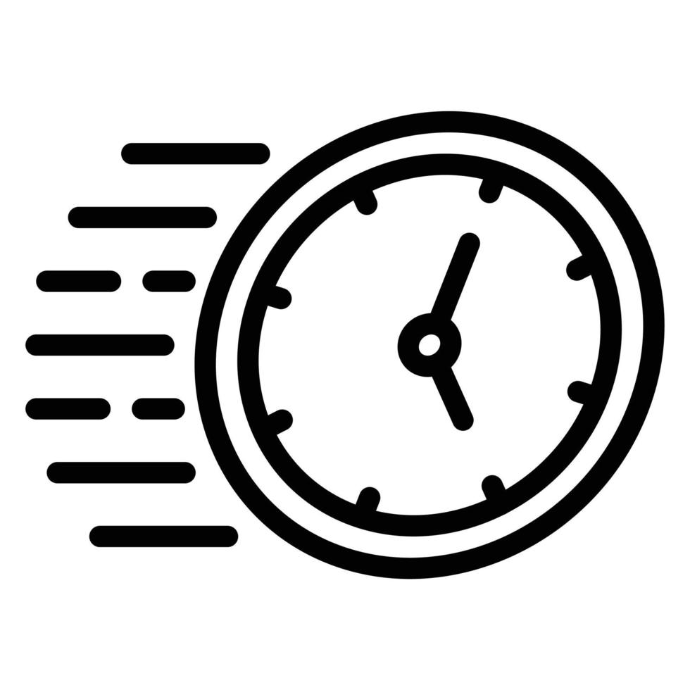 simple clock fast vector icon, editable, 48 pixel
