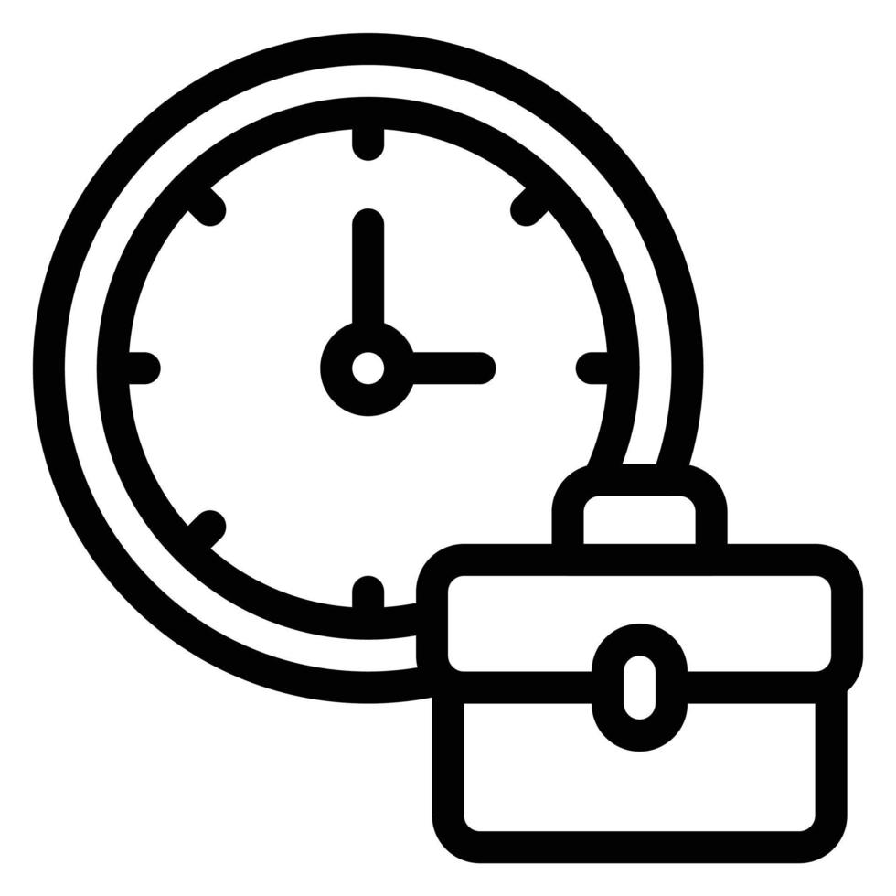 icono de tiempo de trabajo simple, editable, 48 píxeles vector