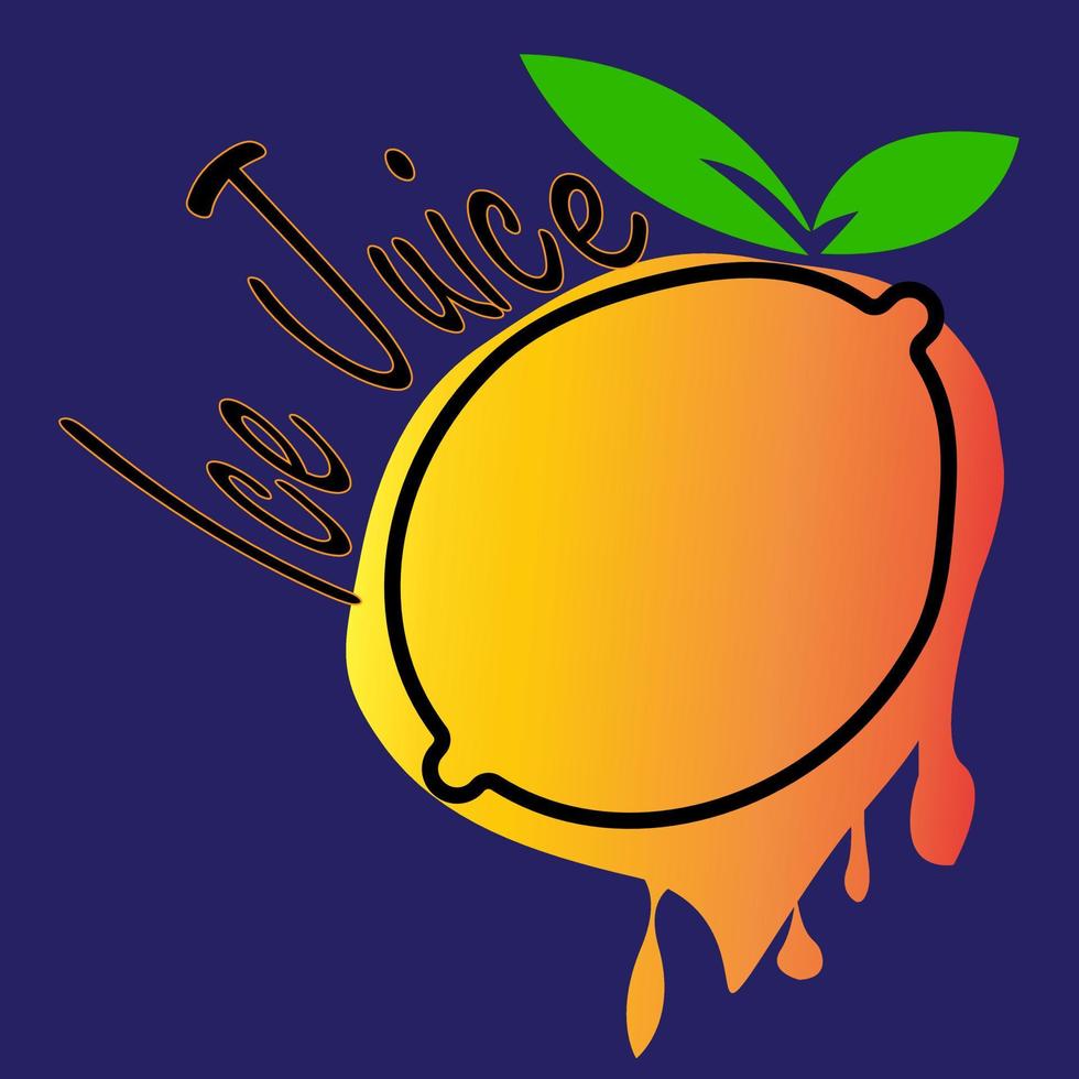 vector de jugo de naranja con efecto derretido